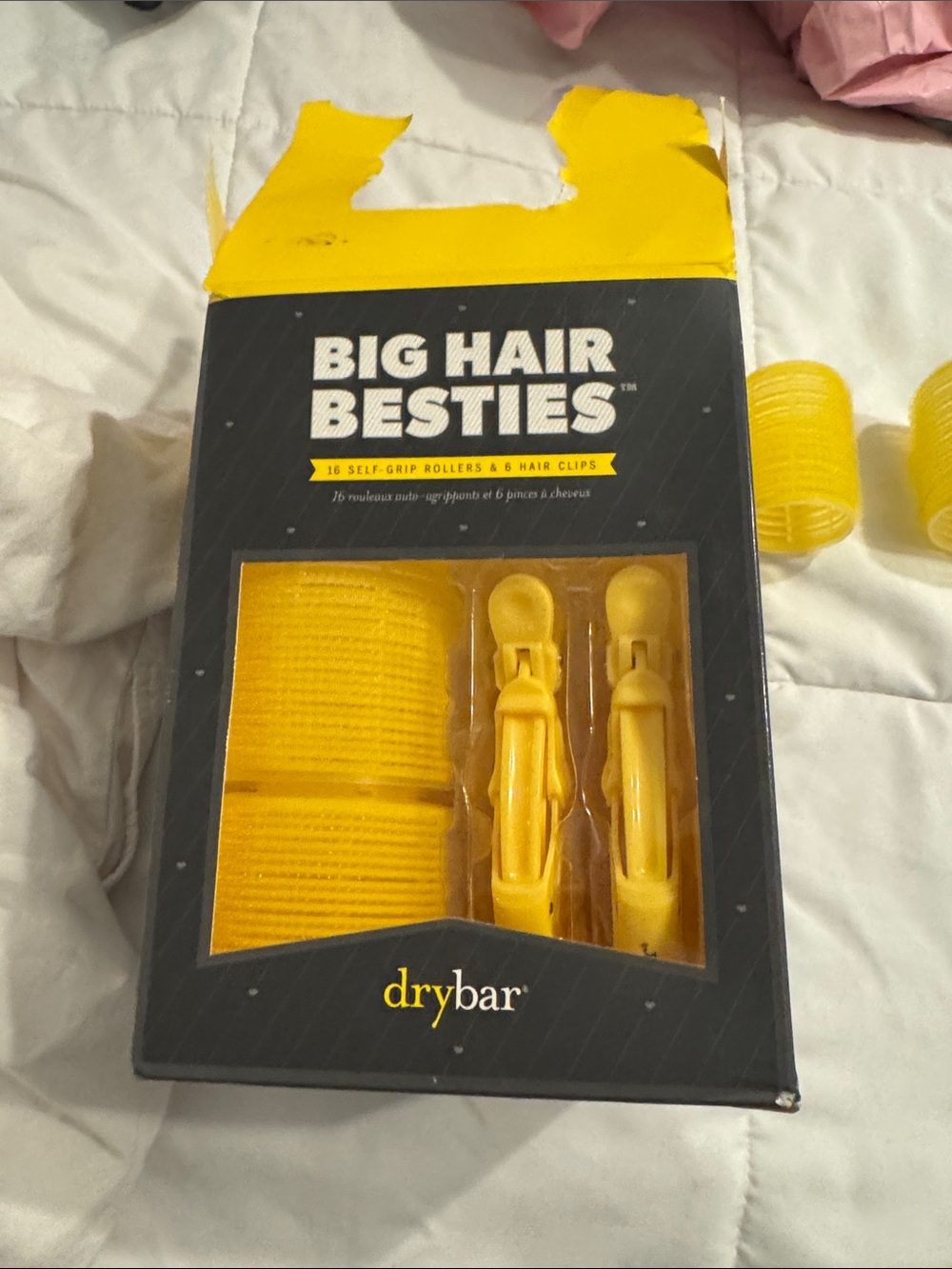 Drybar Yellow Big Hair Besties Self-Grip Rollers & Clips